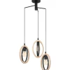 Basildon Taklampa 62cm 3L Trä/Svart