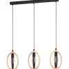 Basildon Taklampa 78cm 3L Trä/Svart