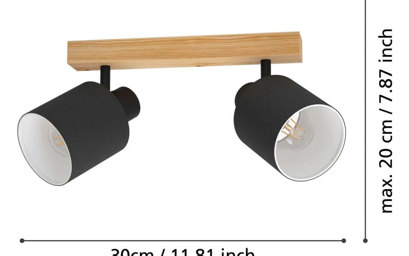 Batallas Takspotlight 30cm Svart