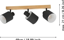 Batallas Takspotlight 48cm Svart