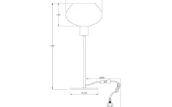 Bell Bordslampa 37,5cm Matt Mässing/Rök