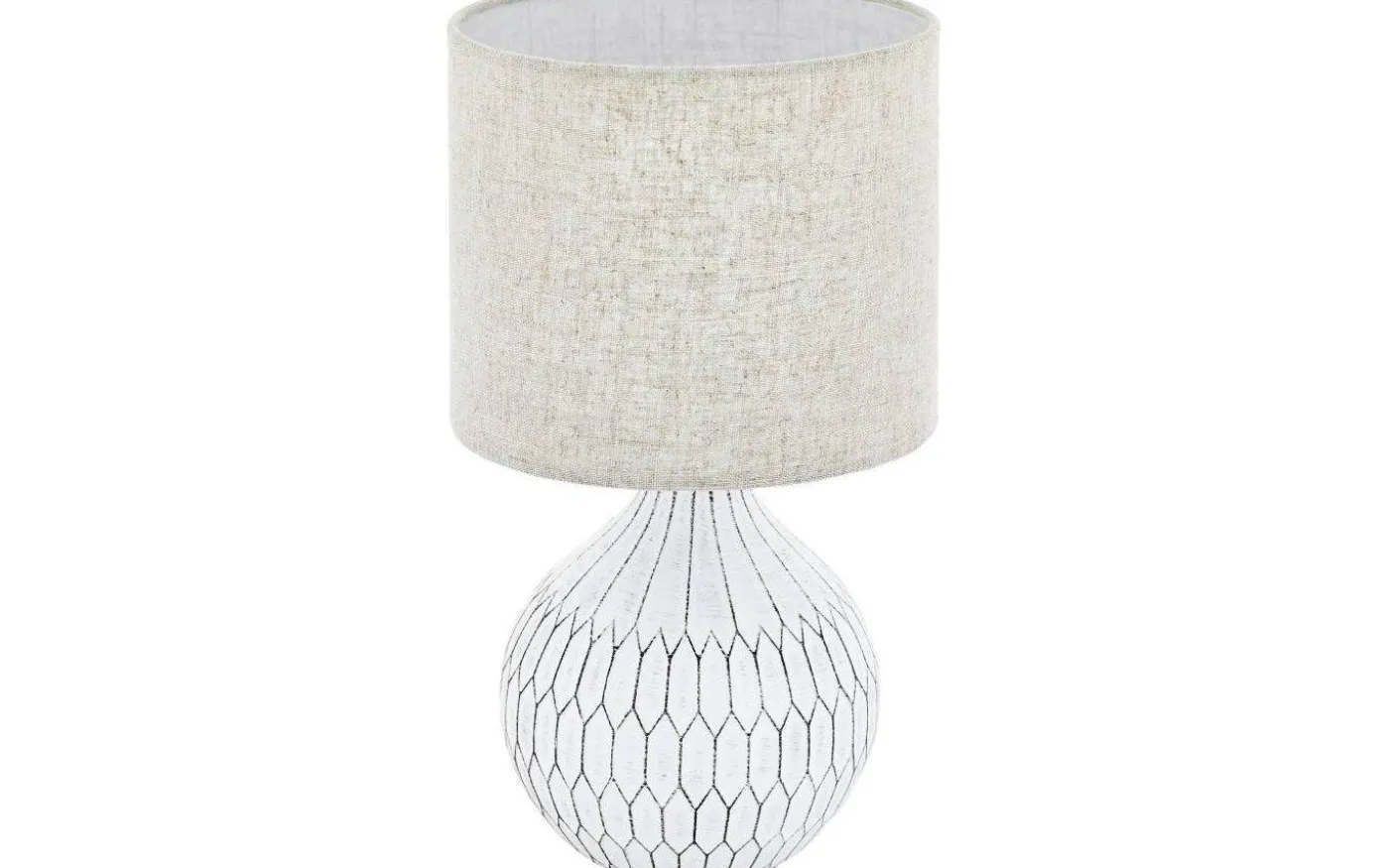 Bellariva Bordslampa 36cm Keramik Vit/Ljusbrun