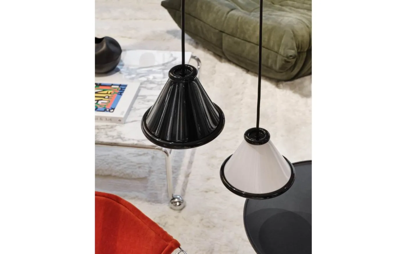 Belle Fönsterlampa Ø15cm Glossy White/Glossy Black