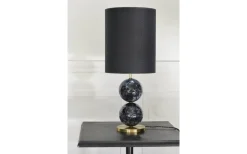 Bertone Lampfot 47cm Svart Marmor/Mässing