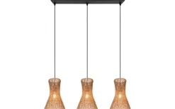 Bijou Taklampa 3-delat E27 brunt/pappersgarn