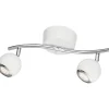 Bimeda Takspotlight 37cm GU10 LED 3000K 2x2,8W Vit