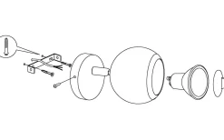 Bimeda Vägglampa LED 3000K 2,8W Vit