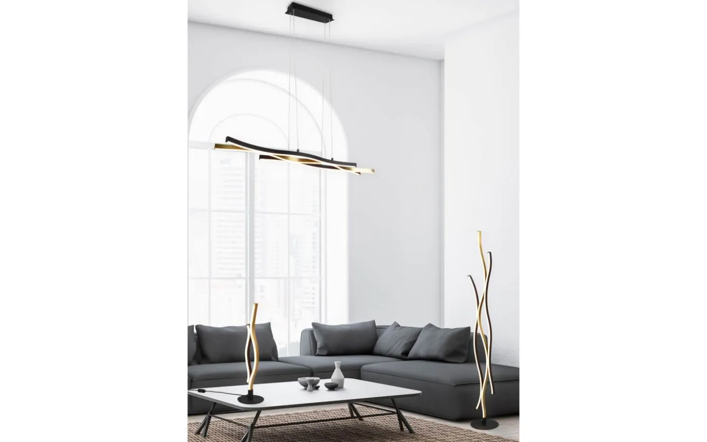 Blaze Golvlampa LED matt mässing