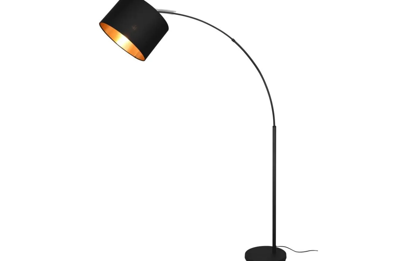 Bolivia Golvlampa E27 matt svart/guld