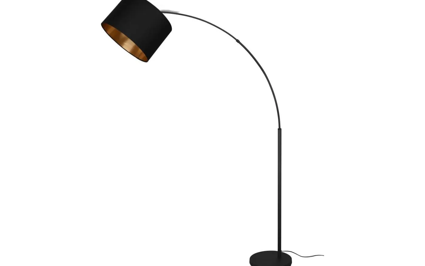 Bolivia Golvlampa E27 matt svart/guld