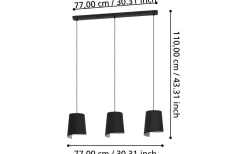 Bolivia Taklampa 88cm Svart