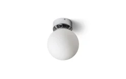 Bolly Plafond 17cm Opal/Krom IP44