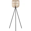 Bordesley Golvlampa 139cm Svart/Natur