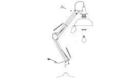 Borgillio Skrivbordslampa 71cm Vit