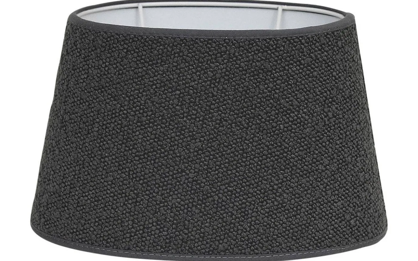 Boucle Lampskärm Oval 25cm Antracitgrå