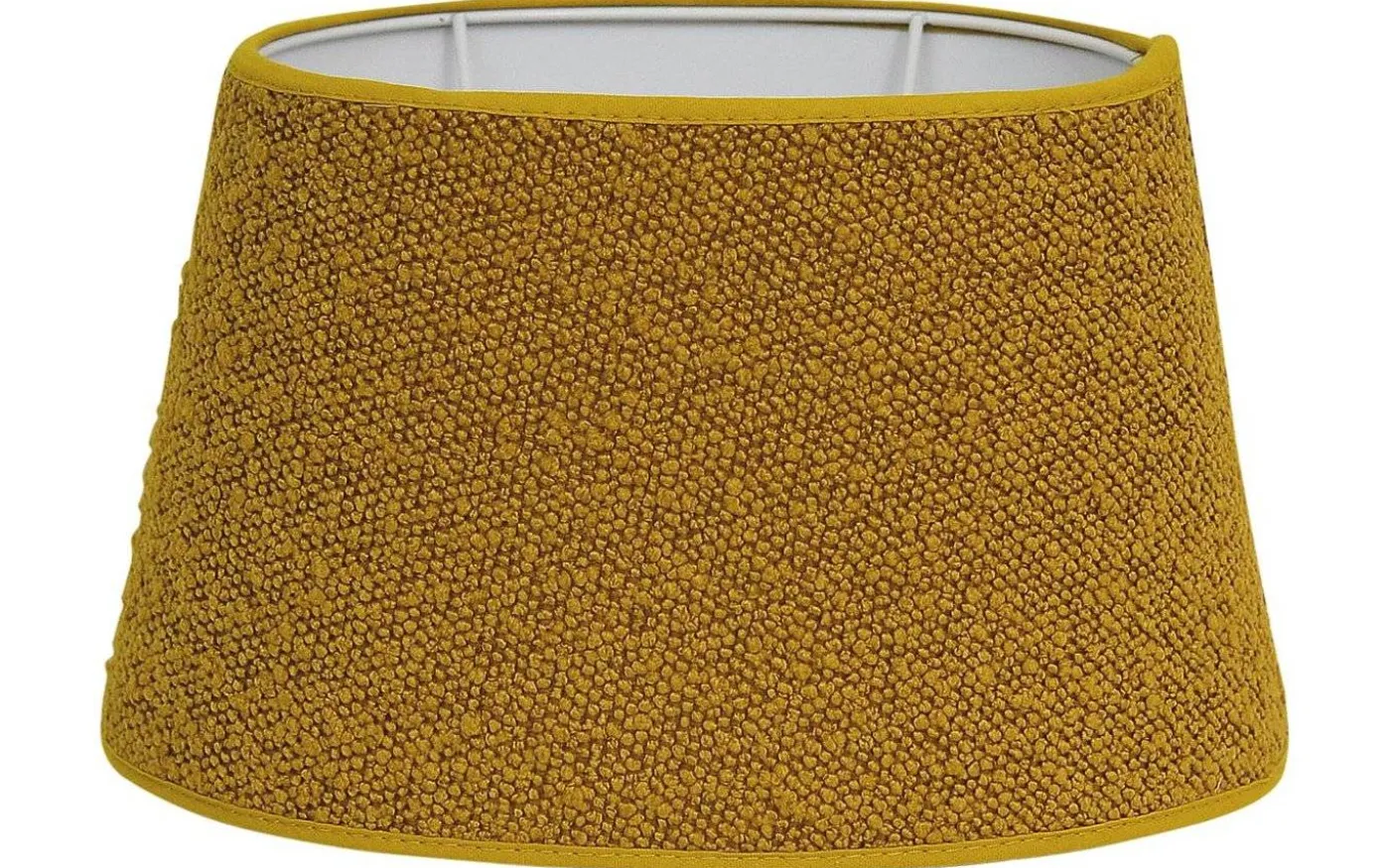 Boucle Lampskärm Oval 25cm Guldgul