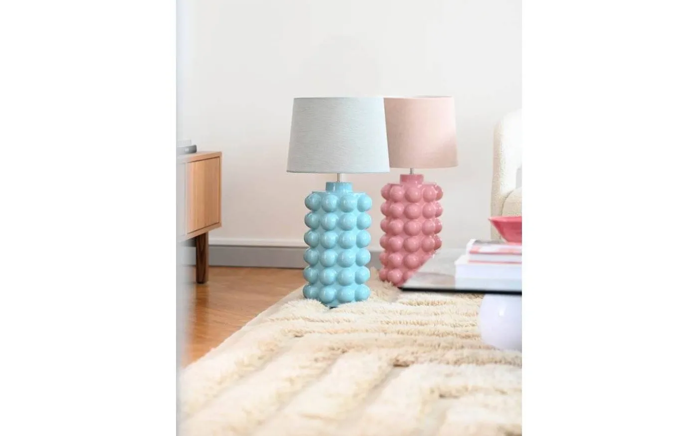 Bubbels Lampfot 49cm Dimrosa