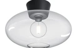 Bullo Plafond 38cm Mattsvart/Klarglas