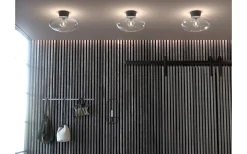 Bullo Plafond 38cm Mattsvart/Klarglas