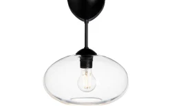 Bullo Plafond Ø27cm Mattsvart/Klarglas