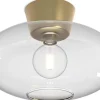 Bullo Plafond 38cm Mässing/Klarglas