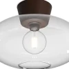 Bullo Plafond 38cm Oxid/Klarglas