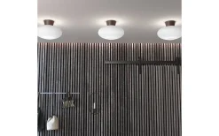 Bullo Plafond 38cm Oxid/Opalglas