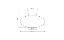 Bullo XL Plafond 38cm Aluminium/Opal