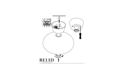 Bullo XL Plafond 38cm Aluminium/Opal