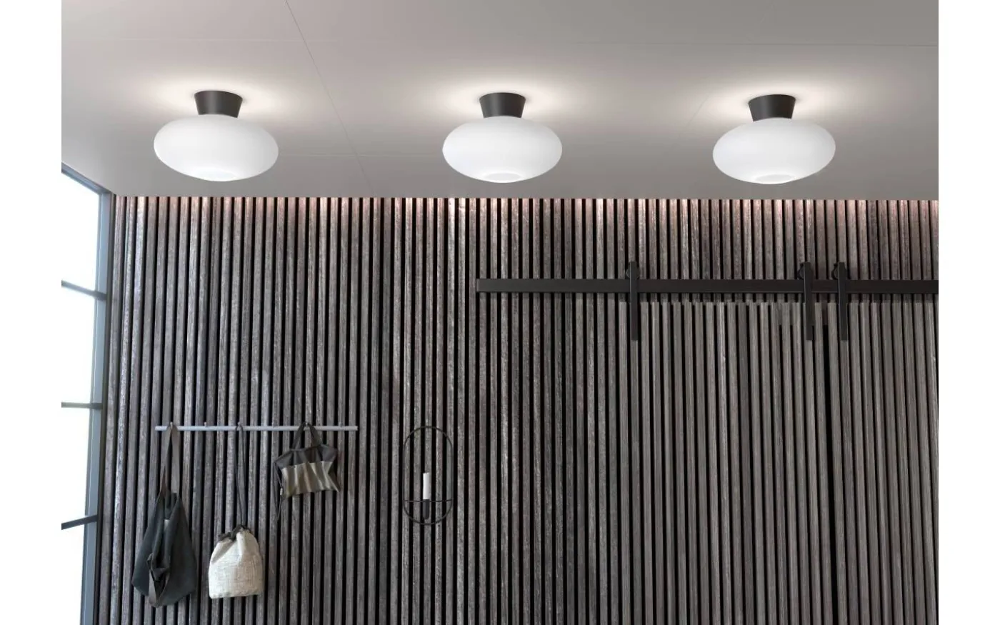 Bullo XL Plafond 38cm Svart/Opal