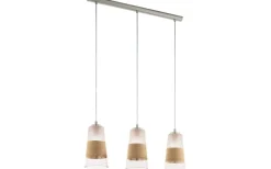 Burnham Taklampa 84cm 3L Borstad Stål/Bast