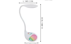 Cabado Skrivbordslampa 49cm LED RGB+5000K 2,4W Vit