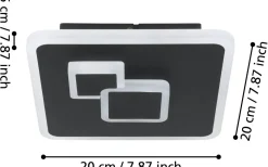 Cadegal Plafond 20cm LED 4000K 8W Svart