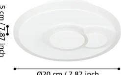Cadegal Plafond 20cm LED 4000K 8W Vit