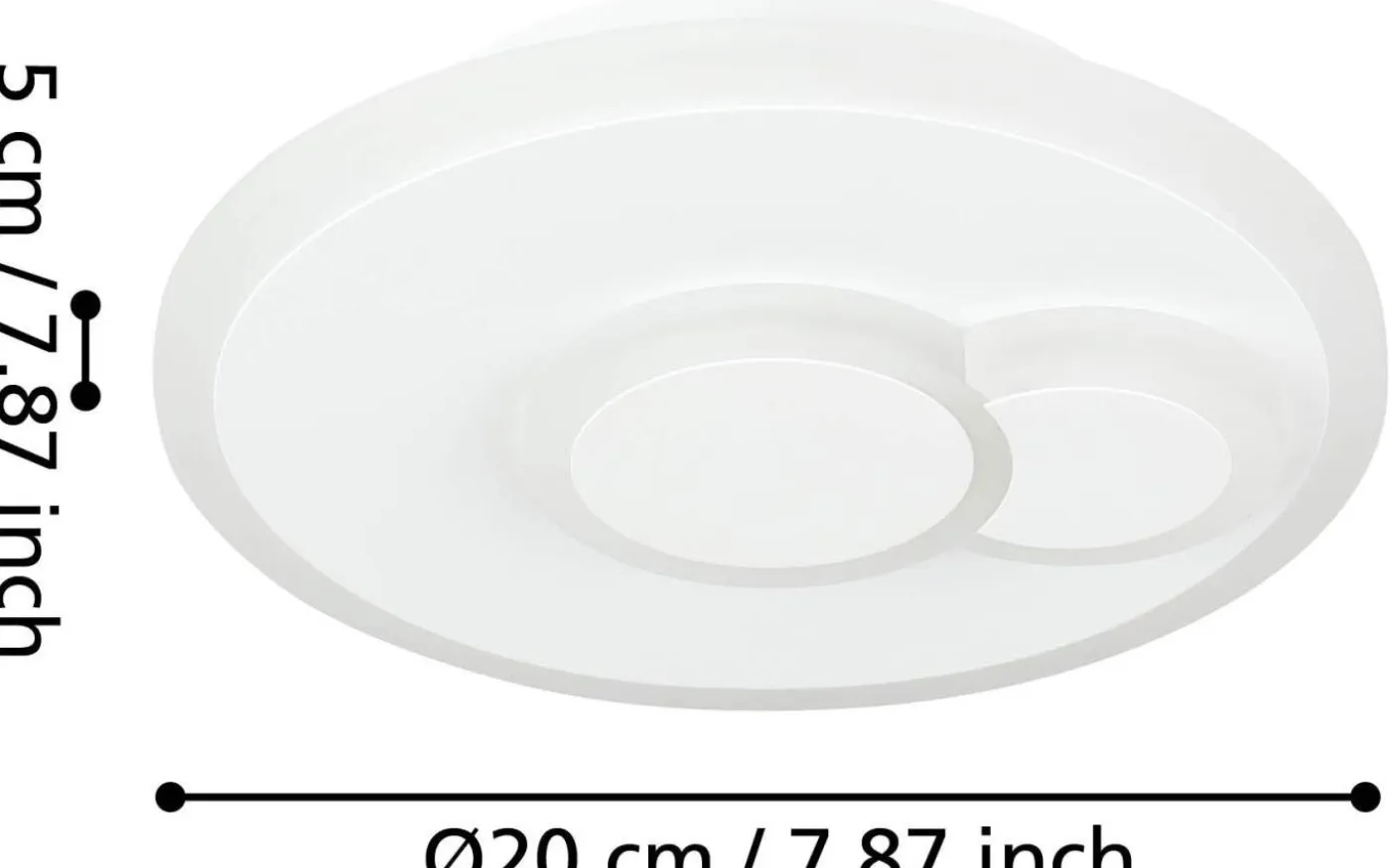 Cadegal Plafond 20cm LED 4000K 8W Vit