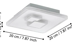 Cadegal Round Plafond 20cm LED 4000K 8W Vit
