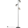 Cadiz Golvlampa 3-delad E14 antracit/förkromad