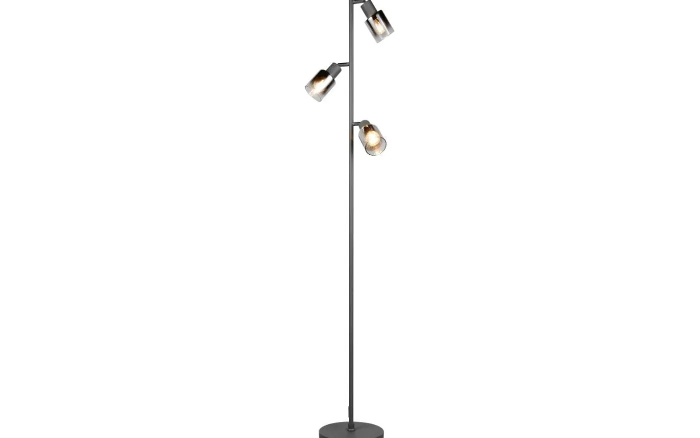 Cadiz Golvlampa 3-delad E14 antracit/förkromad