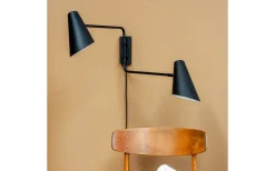 Cale Vägglampa Svart med 2 Stavar