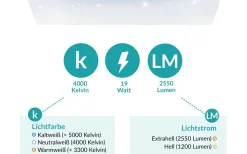 Calemar-S Plafond 99cm LED 4000K 19W Vit