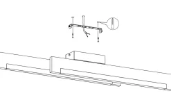 Camacho Plafond 94cm LED 3000K 20W Svart