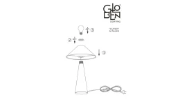 Cannes Bordslampa 40cm Svart
