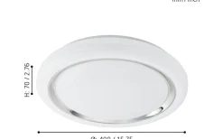 Capasso Plafond 40cm LED 3000K 20W Vit/Krom