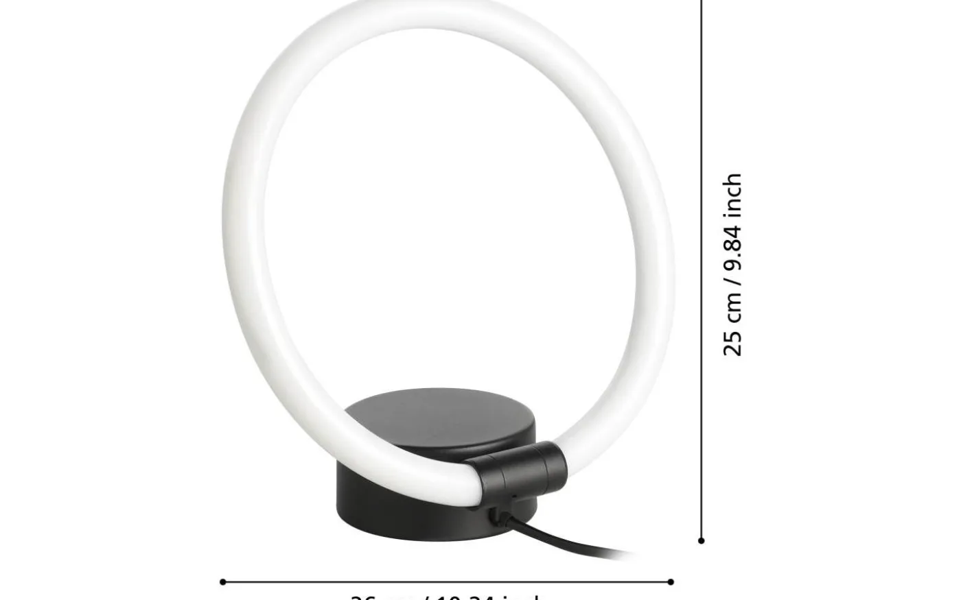 Caranacoa Bordslampa 26cm LED 3000K 11,5W Svart