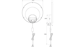 Carat Plafond/Vägglampa 36cm LED 15W 3000K Svart/Guld