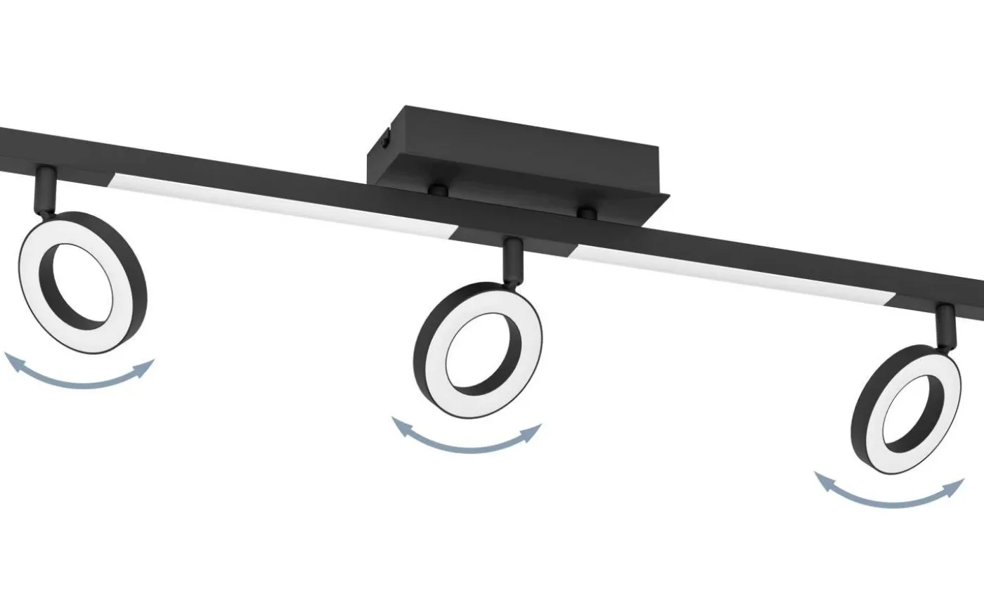 Cardillio 2 Takspotlight 39cm LED 3000K 3x3,2W + 2x3,3W Svart