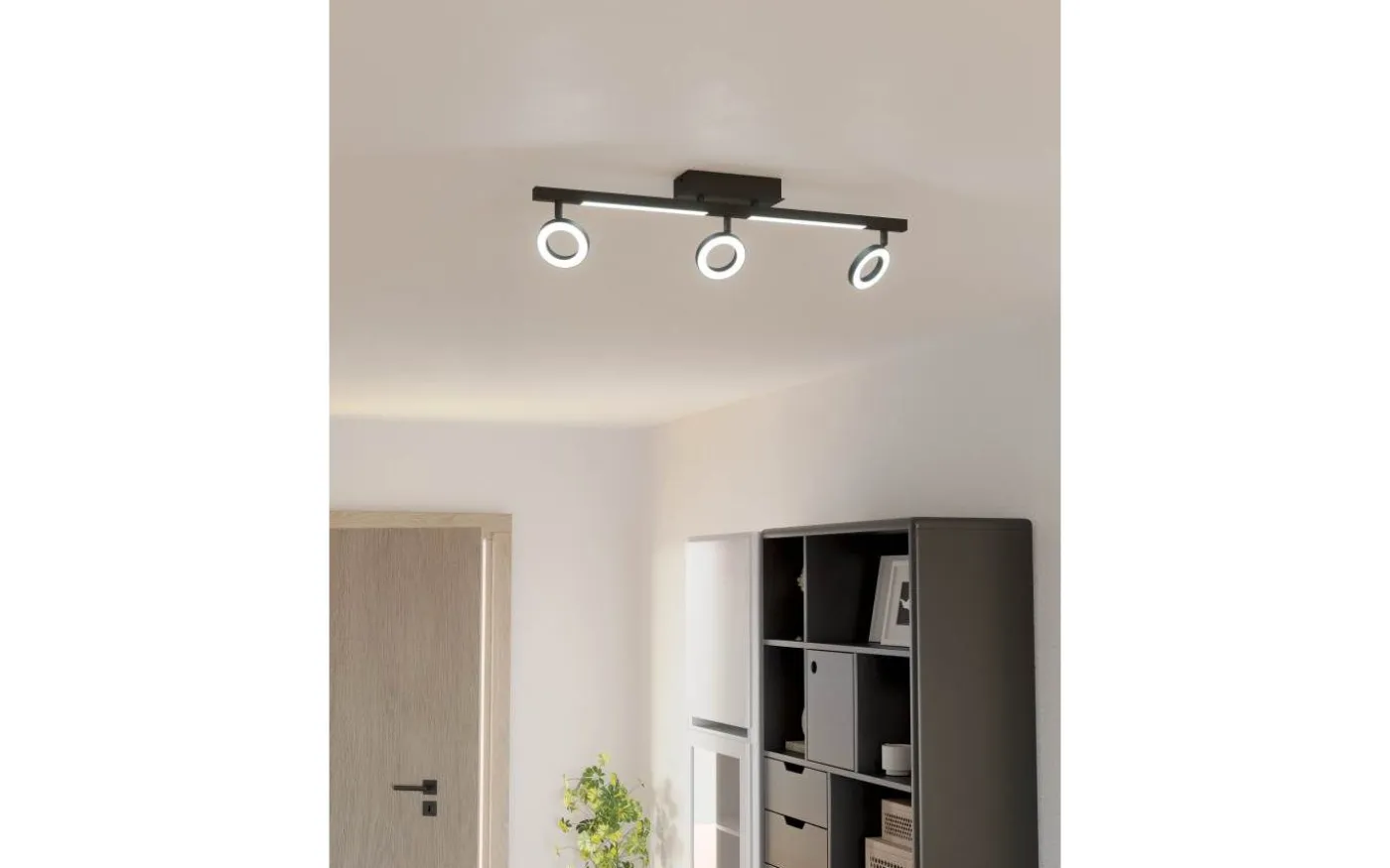 Cardillio 2 Takspotlight 39cm LED 3000K 3x3,2W + 2x3,3W Svart