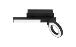 Cardillio 2 Takspotlight 23cm LED 3000K 3,2W + 2,2W Svart