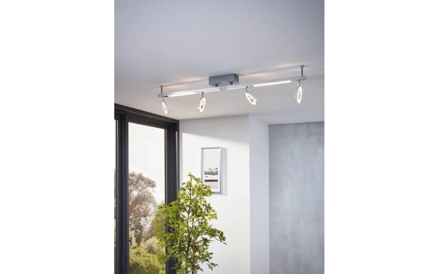 Cardillio Takspotlight 9cm LED 3000K 4x3,2W + 2x3,3W Krom