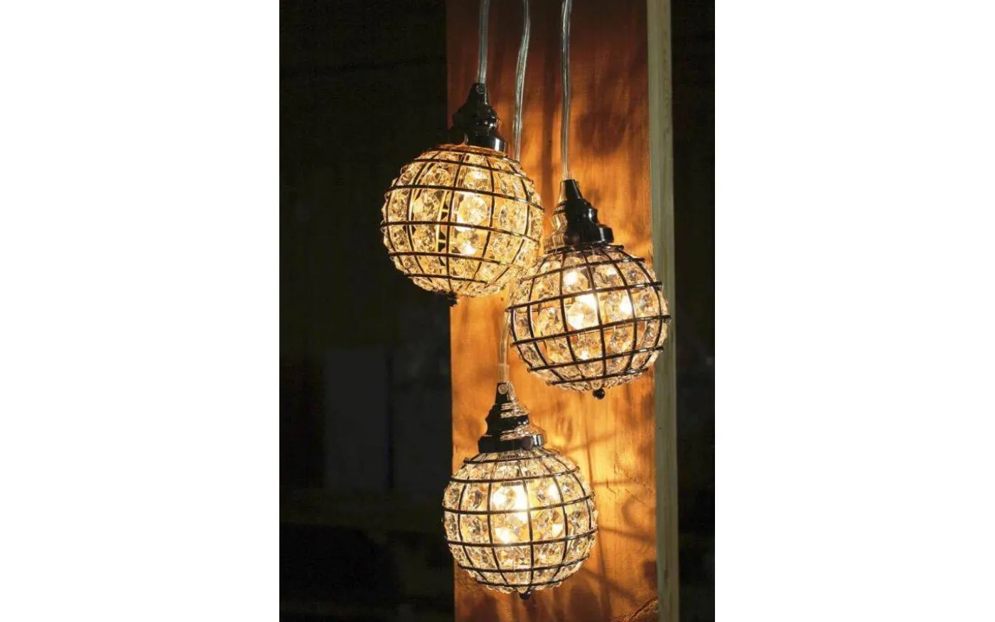 Carlo Fönsterlampa Kristall K9 10cm Svart Nickel